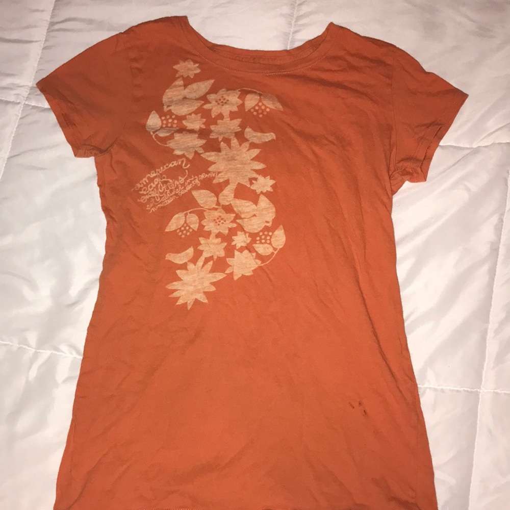 orange American Eagle shirt